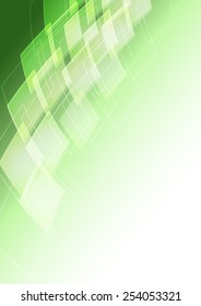 abstract vertical green background with rhombus