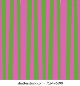 Abstract vertical green and rose striped pattern. Vector  background or wallpaper. 