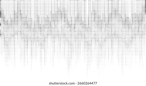 Abstract Vertical Halftone Lines with Fading Dot Gradient in Black and White Minimal Design