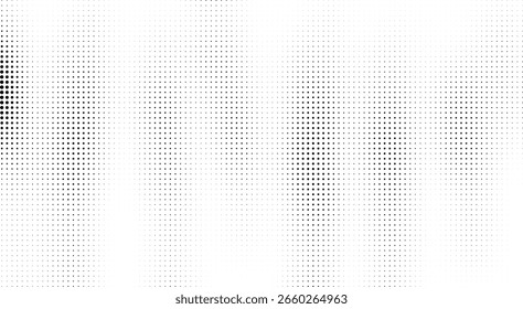 Abstract Vertical Halftone Lines with Fading Dot Gradient in Black and White Minimal Design