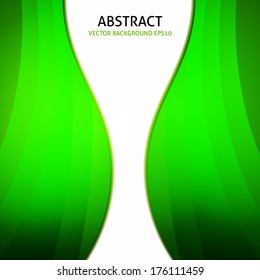 Abstract vertical header green wave vector design