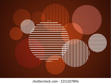 Abstract vertical, horizontal stripes in a circle - vector for print or design.