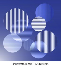 Abstract vertical, horizontal stripes in a circle - vector for print or design.