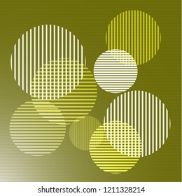 Abstract vertical, horizontal stripes in a circle - vector for print or design.