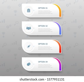 abstract vertical infographics 4 steps for business presentation vector illustration background
