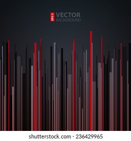 Abstract vertical infographics gray, black and red stripes background. RGB EPS 10 vector illustration