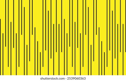 abstract vertical irregular line pattern on yellow suitable for banner, poster.