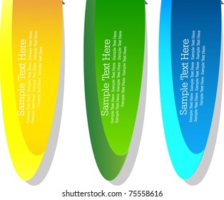 abstract vertical labels or banner