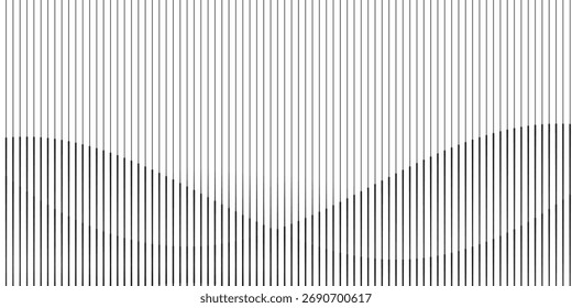 Abstract Vertical Line Wave Background. Modern creative trendy design in vector illustration