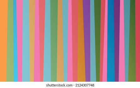 Abstract Vertical Linear Pattern Backdrop. Vibrant striped background and vector seamless pattern from irregular stripes and vertical lines. Bright colors. Colorful stripes. Vector Illustration.
