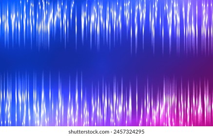 Abstract vertical lines of holographic light glow on a background. Crystal light. Reflection, prism of a multi-colored beam. Colorful shiny digital illustration. Digital technology metaverse. Vector.