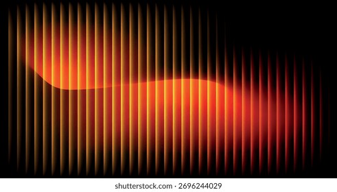 Líneas de Vertical Abstractas con brillo naranja