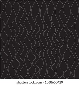 Abstract vertical lines of pattern vector. Design spline curve white on black. Design print for illustration water, texture sea, textile, wallpaper, banner, background. Set 1