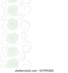 Abstract vertical neutral english roses seamless pattern with copy space (place for your text).