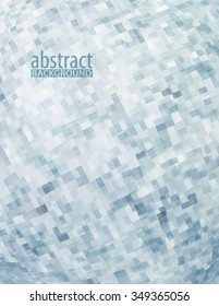 Abstract vertical pattern with transparent chaotic pixels on white background. Vector graphic