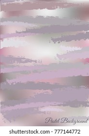 Abstract vertical pink-gray pastel background with colored stripes. Vector colorful illustration.