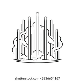 Abstract vertical pipes with rising steam or smoke.