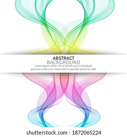 
Abstract vertical rainbow transparent wave background. Design element