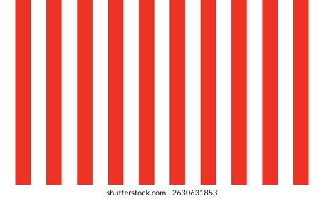 Abstract vertical red and white stripe pattern. Vertical red and white lines background. Vector illustration.