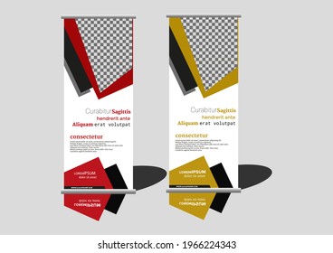 abstract vertical roll up edvertising banner template