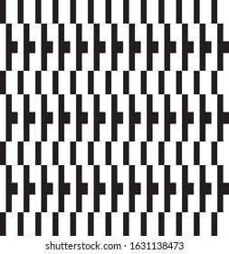 Abstract of vertical square pattern vector. Design mosaic black on white background. Design print for illustration, texture, banner, wallpaper, background. Set 6