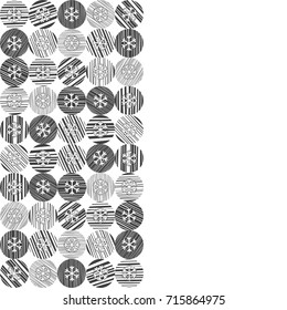 Abstract vertical strip with snowflakes on a white background.Perfect for invitations, greeting cards for New Year and Christmas.