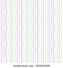 Abstract vertical stripe pattern, colorful wavy lines, seamless repeat pattern background