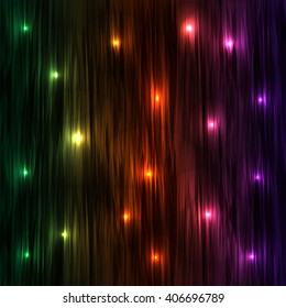 Abstract vertical  striped glowing background with light orange, violet and green colours. 