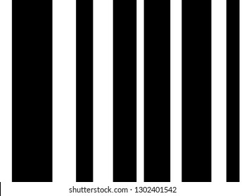 Abstract vertical striped pattern. Background black white for wallpaper, web page, surface textures. Vector illustration.