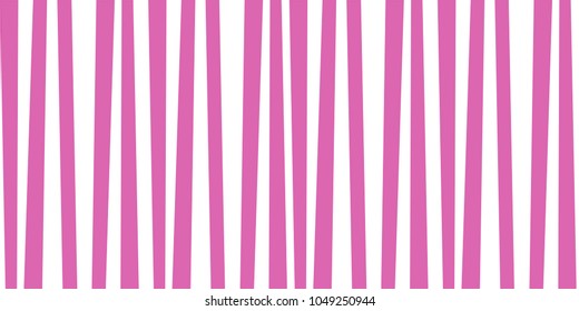 Abstract vertical striped pattern. Pink and white cute baby print. Background for wallpaper, web page, surface textures. Vector illustration, banner, poster, template for greeting card, scrapbooking
