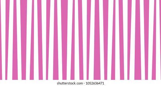 Abstract vertical striped pattern. Pink and white cute baby print. Background for wallpaper, web page, surface textures. Vector illustration, banner, poster, template for greeting card, scrapbooking