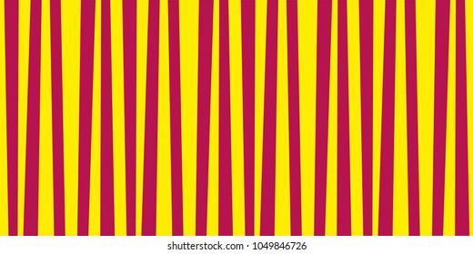 Abstract vertical striped pattern. Yellow and red print. Background for wallpaper, web page, surface textures. Vector illustration, banner, poster, template for card, scrapbooking
