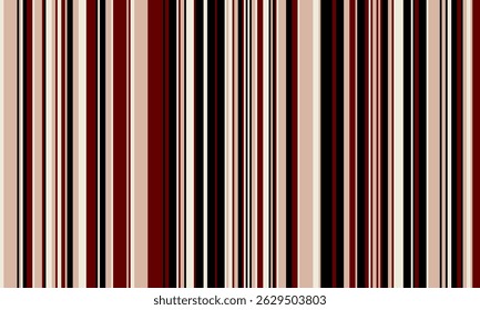 Abstract vertical stripes in burgundy, beige, black, and white.  Elegant, modern design perfect for backgrounds, textiles, or website banners.  Evokes a sense of sophistication and order.