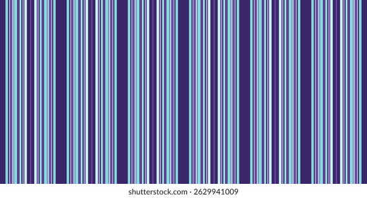 Abstract vertical stripes in calming blues and purples create a sophisticated, minimalist design. Ideal for backgrounds, website banners, or textile prints, this image evokes serenity and order.