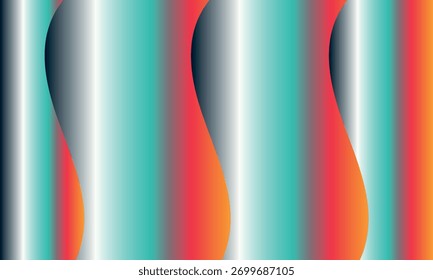 Abstractas rayas de Vertical con colores degradados y líneas onduladas
