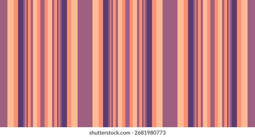 Abstract vertical stripes in muted peach, mauve, and purple create a calming, minimalist design.