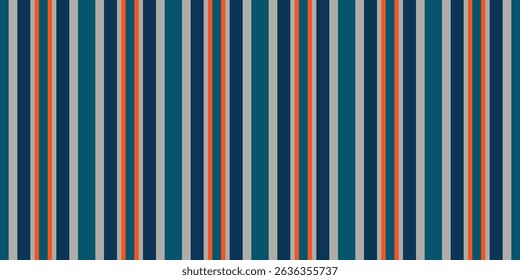 Listras verticais abstratas em azul-petróleo, azul-marinho, laranja e cinza.  Perfeito para fundos, têxteis e design de site.
