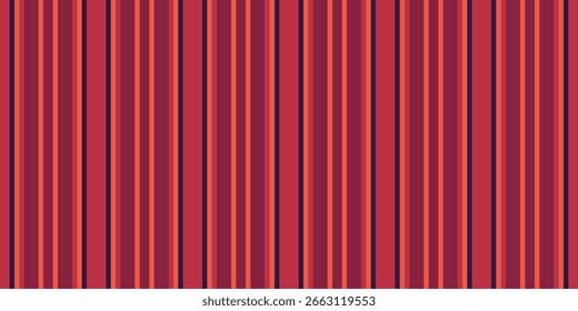 Abstract vertical stripes in warm red tones create a vibrant, modern pattern. Perfect for backgrounds, textures, or textile designs.  Evokes feelings of energy and dynamism.