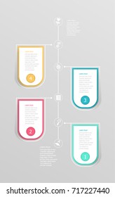 abstract vertical timeline infographic element background vector illustration