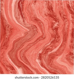 Abstract vertical wave marble texture background with flowing agate-like patterns in red, coral, and pink tones, resembling natural stone or liquid acrylic flow. Perfect for wallpaper, wall art, packaging, and modern decorative design.