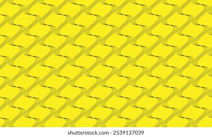 El patrón de línea de mezcla ondulada de Vertical abstracta en amarillo se puede usar como fondo, Fondo de pantalla, paño de pared.