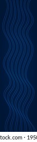 Abstract vertical wavy stripes. Linear art. Wave with shadow. Optical art abstract wave background. Vector dynamic illustration