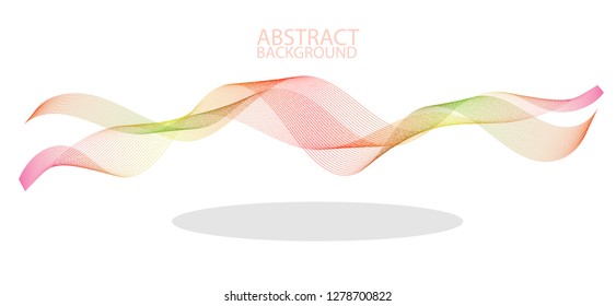 Abstract vertical wavy stripes on white background isolated.Design elements. Wave of many purple lines circle.Colourful waves with lines.