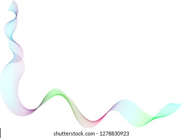 Abstract vertical wavy stripes on white background isolated.Design elements. Wave of many purple lines circle.Colourful waves with lines