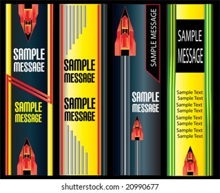 Abstract Vertical Web Banners