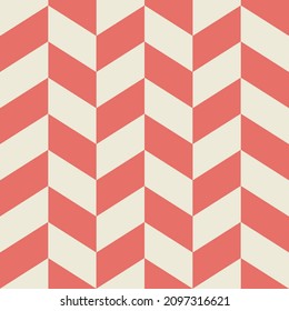 Abstract Vertical Zigzag Retro Pattern in Beige, and Red Colors. Background for Template Banner Social Media Advertising