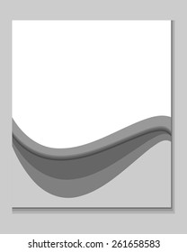 Abstract vertically gray background with shadows and waves