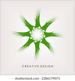 abstract very beautiful green colored circular illustration