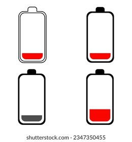 Abstract Very Low Battery Charge Silhouette Illustration, can be used for business designs, presentation designs or any suitable designs.