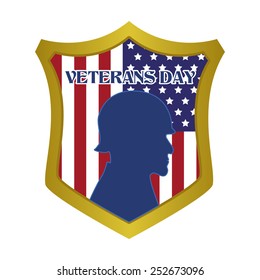 abstract veteran day object on a white background